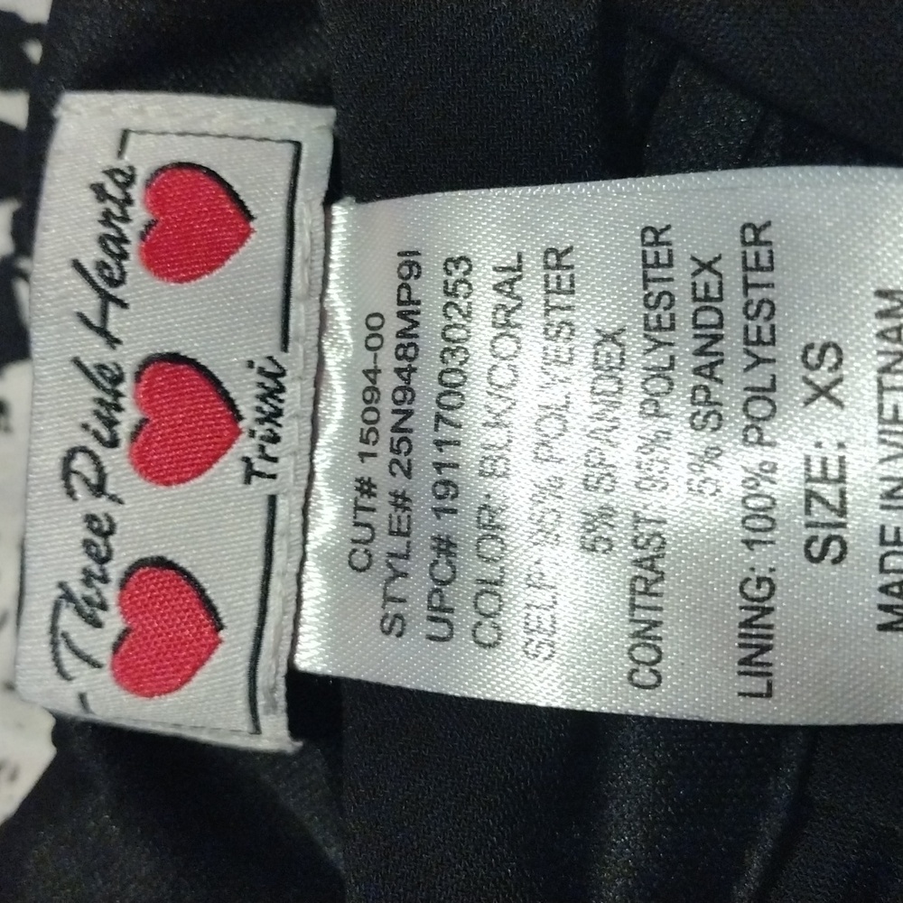 2 Pc: Trixie TAG Maxi Dress+Banana Republic Silk Blouse, Black/White/Coral, XS - Picture 4 of 16